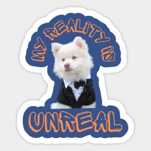 A dog in a suit Sticker